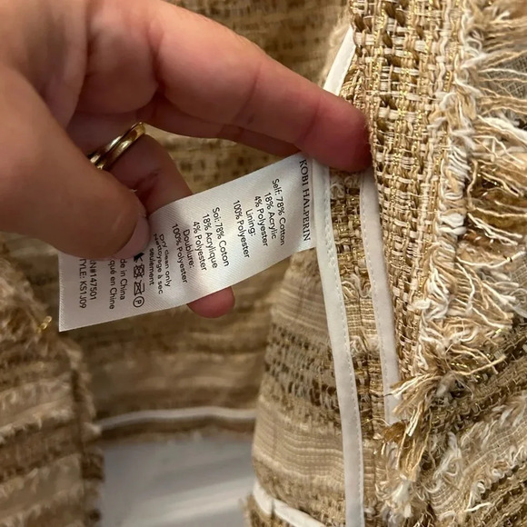 Kobi Halperin Estrella Stripe Tweed Women's Size XS - Picture 6 of 6